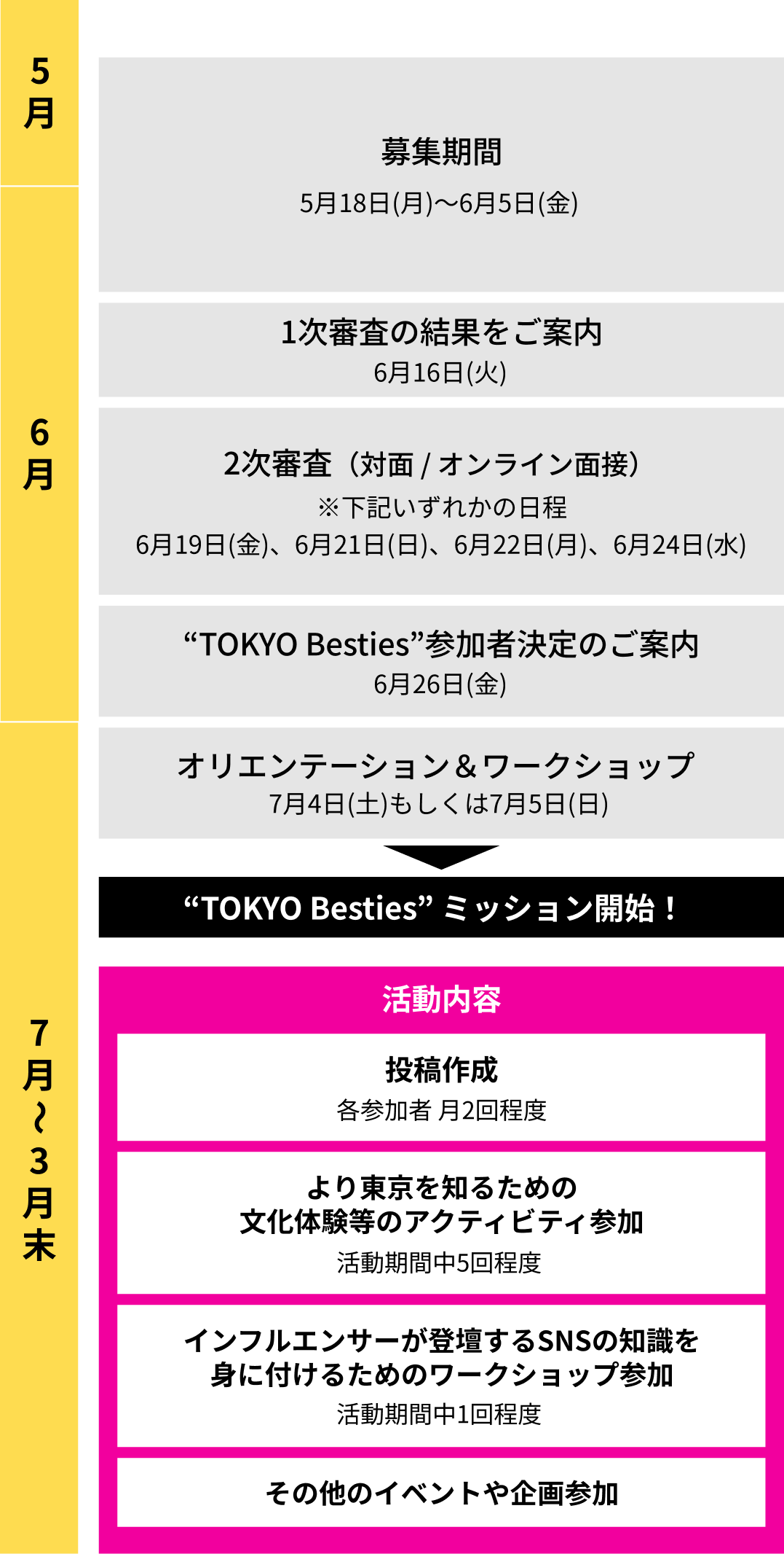活動スケジュール